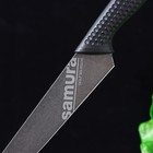 Нож кухонный Samura GOLF Stonewash, универсальный, лезвие 15,8 см, чёрная рукоять - Фото 3