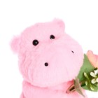 Мягкая игрушка «Бегемотик Лариса с букетиком Камелий», 20 см - фото 23396216