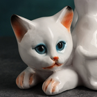 Фигура "Кошка с котятами" белый глянец, 17x12x11см - фото 24701286