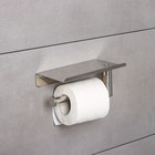 Держатель для туалетной бумаги с полочкой, 18×10×9 см - Фото 1