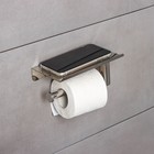 Держатель для туалетной бумаги с полочкой, 18×10×9 см - Фото 4