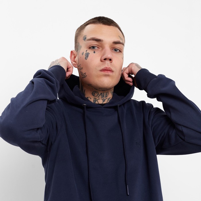 Костюм мужской (толстовка/брюки), цвет тёмно-синий, размер 46 (M) 60735