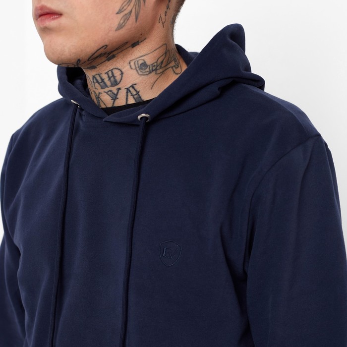 Костюм мужской (толстовка/брюки), цвет тёмно-синий, размер 46 (M) 60735