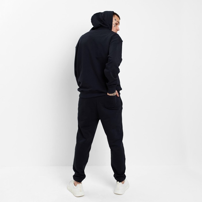 Костюм мужской (толстовка/брюки), цвет тёмно-синий, размер 46 (M) 60738