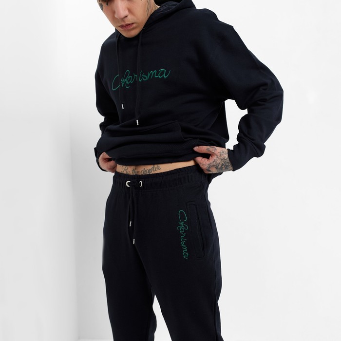 Костюм мужской (толстовка/брюки), цвет тёмно-синий, размер 48 (L) 60739