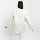 Куртка стёганая женская демисезонная MIST Oversize, размер 46, молочная - Фото 5