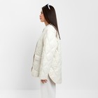 Куртка стеганая MIST Oversize размер 48, цвет молочный - Фото 2