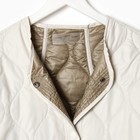 Куртка стеганая MIST Oversize размер 48, цвет молочный - Фото 14