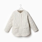 Куртка стеганая MIST Oversize размер 48, цвет молочный - Фото 9