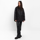Куртка стеганая MIST Oversize размер 42, цвет чёрный - фото 319299607