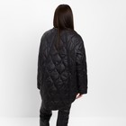 Куртка стеганая MIST Oversize размер 42, цвет чёрный - Фото 2