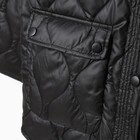 Куртка стеганая MIST Oversize размер 42, цвет чёрный - Фото 11