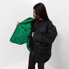 Куртка стеганая MIST Oversize размер 42, цвет чёрный - Фото 3