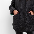 Куртка стеганая MIST Oversize размер 42, цвет чёрный - Фото 4