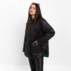 Куртка стеганая MIST Oversize размер 42, цвет чёрный - Фото 5