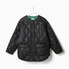 Куртка стеганая MIST Oversize размер 42, цвет чёрный - Фото 8