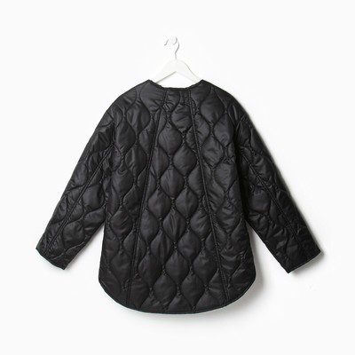 Куртка стёганая женская демисезонная MIST Oversize, размер 46, чёрная
