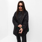 Куртка стёганая женская демисезонная MIST Oversize, размер 46, чёрная - Фото 7