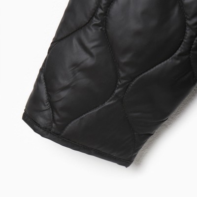 Куртка стёганая женская демисезонная MIST Oversize, размер 46, чёрная