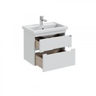 Тумба подвесная «Лондон–60», с раковиной «Фостер 60», 2 ящика, цвет белый 9469341