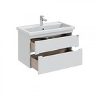 Тумба подвесная «Лондон–80», с раковиной «Фостер 80», 2 ящика, цвет белый 9469350