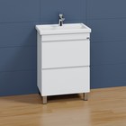 Тумба напольная «Марс 60», с раковиной «Фостер 60», 2 ящика, цвет белый 9469381