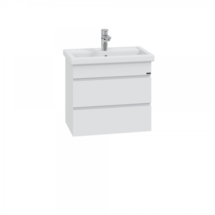 Тумба подвесная «Марс 60», с раковиной «Фостер 60», 2 ящика, цвет белый