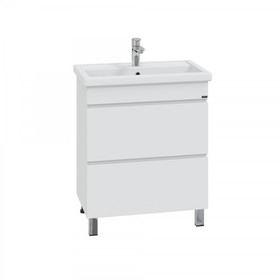 Тумба напольная «Марс 70», с раковиной «Фостер 70», 2 ящика, цвет белый