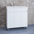 Тумба напольная «Марс 80 П», с раковиной «Фостер 80 П», цвет белый 9469386