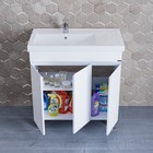 Тумба напольная «Марс 80 П», с раковиной «Фостер 80 П», цвет белый 9469386