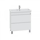 Тумба напольная «Марс 80», с раковиной «Фостер 80», 2 ящика, цвет белый 9469387