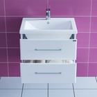 Тумба подвесная «Омега–60», с раковиной «Фостер 60», 2 ящика, цвет белый - Фото 2