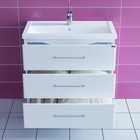 Тумба напольная «Омега–80», с раковиной «Фостер 80», 3 ящика, цвет белый 9469406