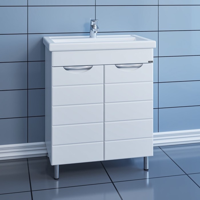 Тумба напольная «Родос 70», с раковиной «Фостер 70», цвет белый - Фото 1