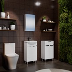 Тумба напольная «Родос 45 N» с раковиной «Уют 45», цвет белый  (артикул 9469432)  большой выбор товаров оптом и в розницу по низким ценам с доставкой