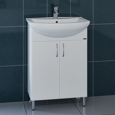 Тумба напольная «Грация–60», с раковиной «Грация 60», цвет белый