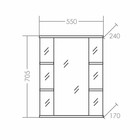 Зеркало-шкаф СаНта «Герда-550», с подсветкой, фацет - Фото 3