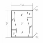 Зеркало-шкаф СаНта «Лира-550», с подсветкой  (артикул 9469496)  большой выбор товаров оптом и в розницу по низким ценам с доставкой