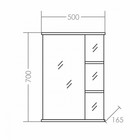 Зеркало-шкаф СаНта «Ника-500», фацет, левое - Фото 3