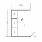 Зеркало-шкаф СаНта «Ника-500», фацет, правое - Фото 3