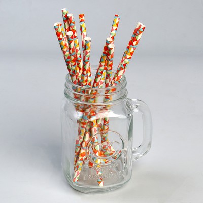 Трубочки для коктейля «Ромбики», в наборе 12 штук