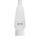 Смеситель для кухни ZEIN Z2229, гибкий силиконовый излив, картридж керамика 40 мм, белый - Фото 6