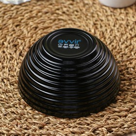 Миска Avvir Carve, 430 мл, d=13 см, стеклокерамика, цвет чёрный