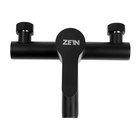 Смеситель для ванны ZEIN Z2649F, короткий излив, душевой набор, нержавеющая сталь, черный - Фото 6