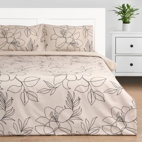 Постельное бельё 2-спальное «Этель» Graphic flowers, мако-сатин Постельное бельё 2-спальное «Этель» Graphic flowers, мако-сатин