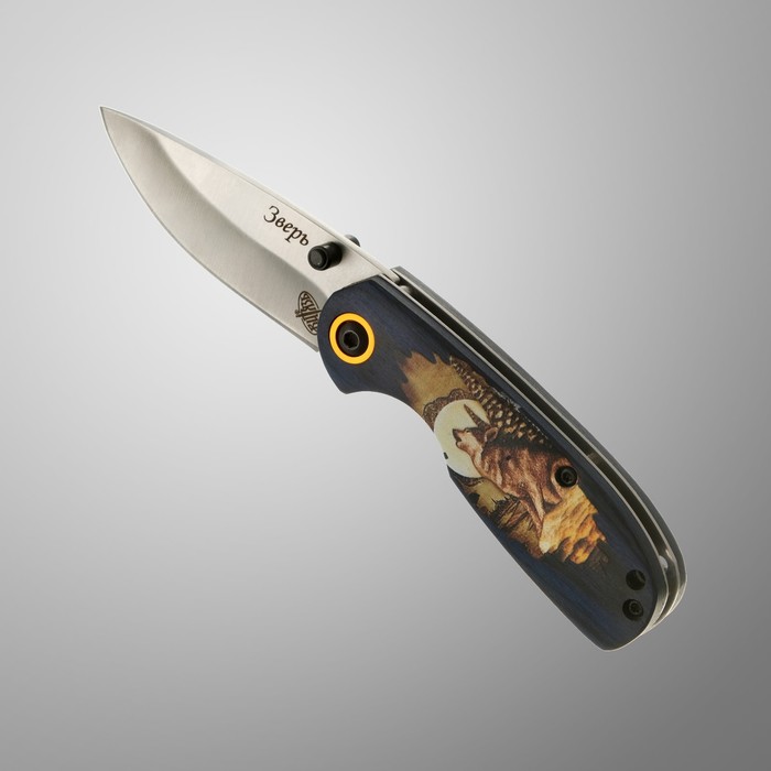 Нож складной "Зверь"  сталь - 420, рукоять - паккавуд, 15 см - фото 1907647561
