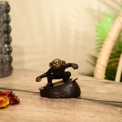 Сувенир «Обезьяна», бронза, 11×9.5 см