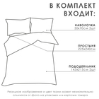 Постельное бельё LoveLife дуэт "Hearts" 143х215см-2шт, 225х240см, 50х70см-2шт, 100% хлопок, сатин, 125г/м² - фото 23774500