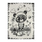 Одеяло байковое Панда 100х140см, цвет серый 400г/м , хлопок 100% - фото 10293550