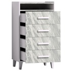 Комод «Айрис 45», 600 × 420 × 1078 мм, цвет белый / статуарио - фото 12846854